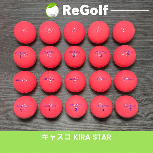 【中古】 ロストボール キャスコ KIRA キラ スター ピンク 20球 Bランク ゴルフボール リゴルフ